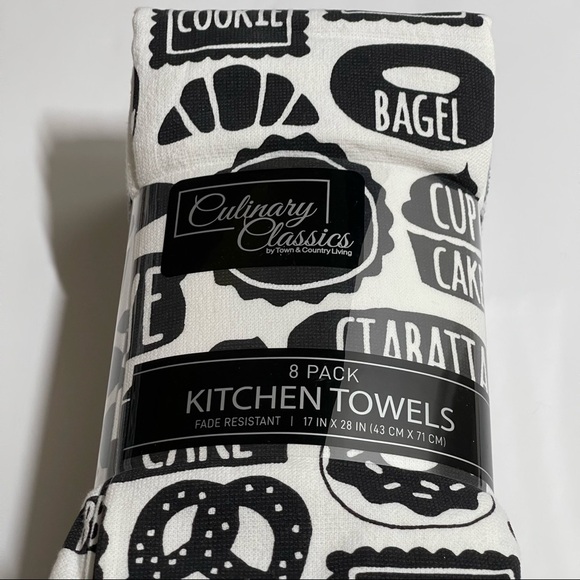 Town & Country Culinary Classics 8-piece Kitchen Towel Set - Picture 3 of 5